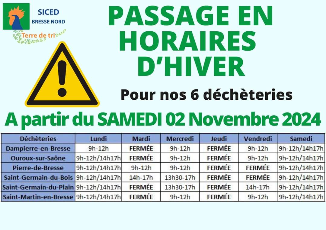 siced horaires d'hiver