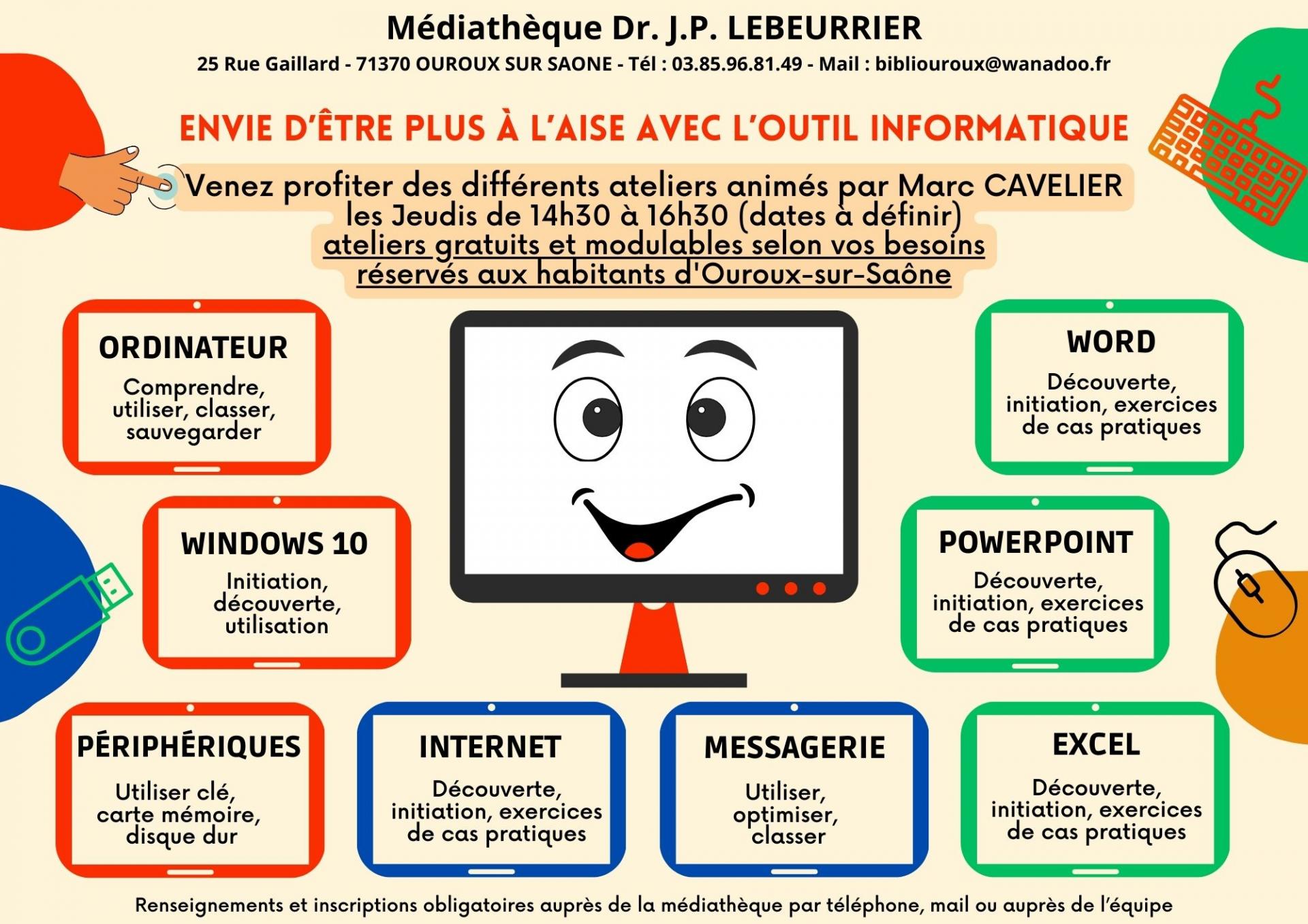 cours d'informatique OUROUX SUR SAONE