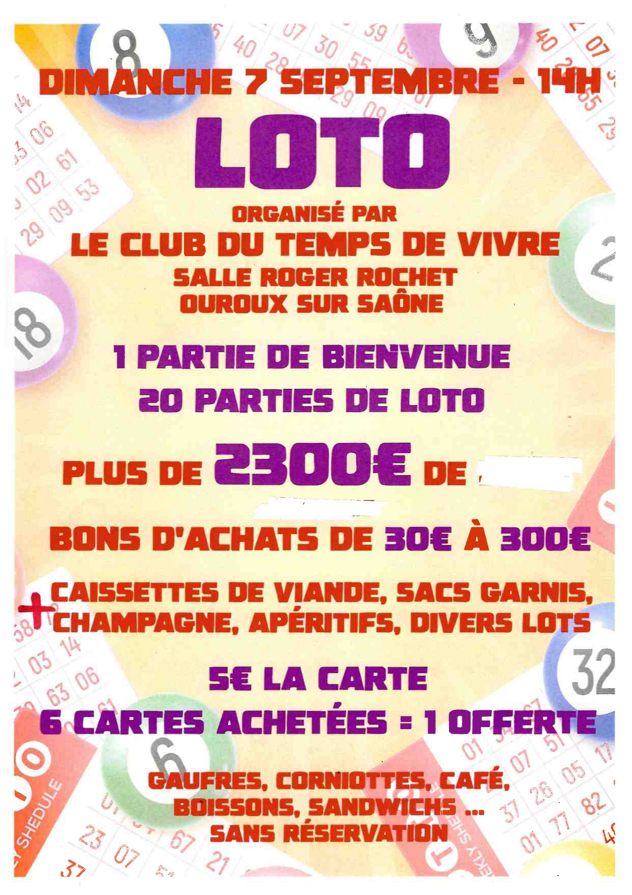 loto club du temps de vivre